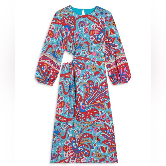 BA&SH Monica Cut-Out Ring Midi-Dress - Picture 5 of 9